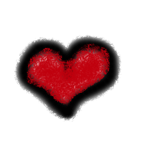 Gif animé coeur noir et rouge